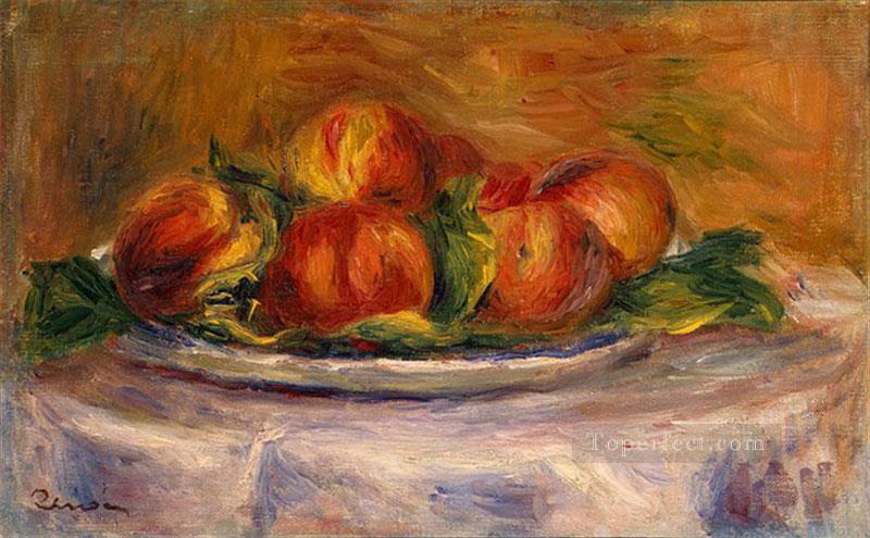 peaches on a plate still life Pierre Auguste Renoir Oil Paintings